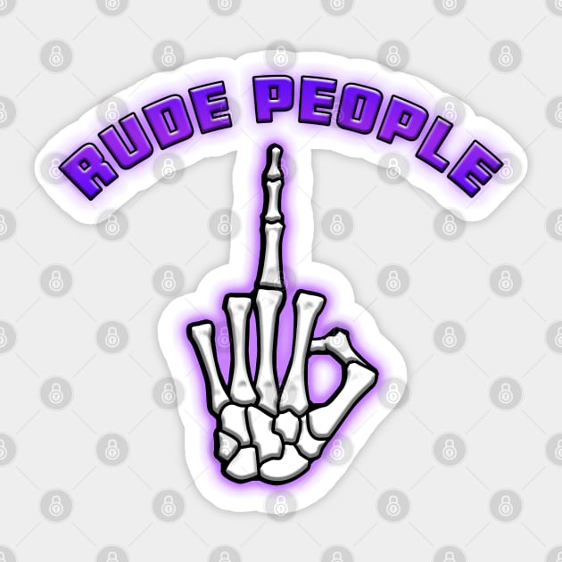 Fuck Rude People Purple Sticker by Shawnsonart